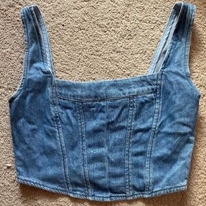 GUESS? Denim Bustier / Corset Top Size S Taylor Swift Style